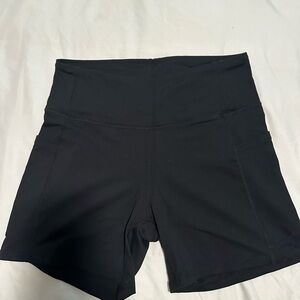 Women's Black High-Waisted Biker Shorts
